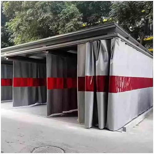 KIJyfgTR Schweißvorhänge mit Sichtfenstern, Industrieschweißvorhänge, Trennwände for Werkstätten, Industrie und Studios(8X3 M/26.2x9.8 ft) von KIJyfgTR