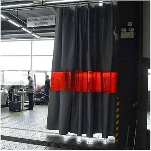 KIJyfgTR Silikonbeschichtete Decke mit Fensterplatte, 20mils Schweißdecke, flammhemmende Abdeckung for Schweißer und Schneider(5X3M/16.4x9.8FT) von KIJyfgTR