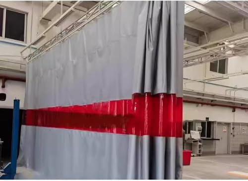 KIJyfgTR Silikonbeschichtete Decken – Flammhemmend – Industrielle Trennwände – Rote Sichtscheiben – Heim & Werkstatt(8.5X2.5M) von KIJyfgTR
