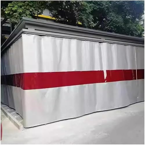 KIJyfgTR Silikonbeschichtete Schweißdecke mit rotem Sichtfenster, feuerhemmend – wärmeisolierend – unterteilt den Arbeitsbereich(6X3 M/19.7x9.8 ft) von KIJyfgTR
