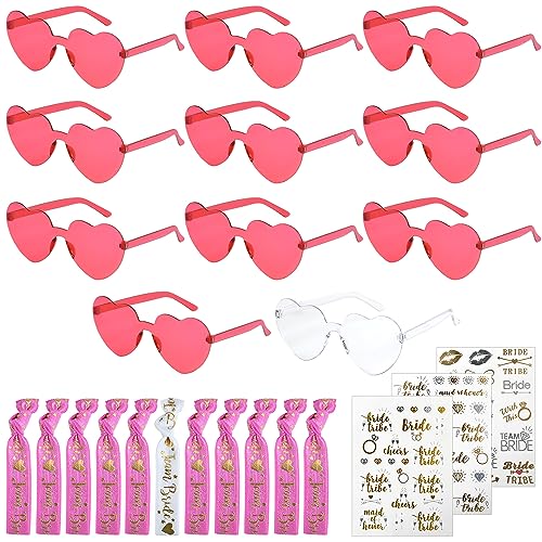 KIKIGOAL 25 Stucks Party Sonnenbrille Team Bride Armbänder, JGA Herz Party Brillen,Party Sonnenbrillen Set Herz,Herz Sonnenbrille Partybrille Set,JGA Partybrillen Set KIKIGOAL 25 Stucks Party Sonnenbrille Team Bride Armbänder, JGA Herz Party Brillen,Party Sonnenbrillen Set Herz,Herz Sonnenbrille Partybrille Set,JGA Partybrillen Set von KIKIGOAL