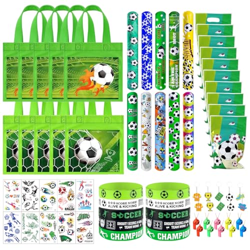 Fußball Party Mitgebsel Kinder, 70 Stück Fußball Mitgebsel Kindergeburtstag mit Fussball Mitgebsel Tüten, Schnapparmband Kinder, Schlüsselanhänger, Trillerpfeife, Tattoos, Fussball Geschenke Jungen Fußball Party Mitgebsel Kinder, 70 Stück Fußball Mitgebsel Kindergeburtstag mit Fussball Mitgebsel Tüten, Schnapparmband Kinder, Schlüsselanhänger, Trillerpfeife, Tattoos, Fussball Geschenke Jungen von KIKVTER