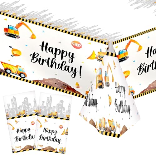 Tischdecke Bagger Kindergeburtstag, 2 Stück Bagger Tischdecke Geburtstag Deko,137x274cm Tischdecke für Bagger Geburtstag,Wasserdicht Plastik Tischdecke,Tischdecke Geburtstag für Geburtstag Baby Party Tischdecke Bagger Kindergeburtstag, 2 Stück Bagger Tischdecke Geburtstag Deko,137x274cm Tischdecke für Bagger Geburtstag,Wasserdicht Plastik Tischdecke,Tischdecke Geburtstag für Geburtstag Baby Party von KIKVTER
