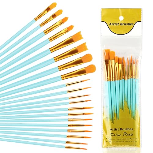 20 Stück Pinsel Set, hochwertige Künstler PinselSets mit Holzgriffen,Aquarellpinsel,Malerei Ölfarben Brush Set,Premium Nylon Acrylfarben Pinsel,für Künstler, Erwachsene,Malliebhaber,Anfänger 20 Stück Pinsel Set, hochwertige Künstler PinselSets mit Holzgriffen,Aquarellpinsel,Malerei Ölfarben Brush Set,Premium Nylon Acrylfarben Pinsel,für Künstler, Erwachsene,Malliebhaber,Anfänger von KILDOWS