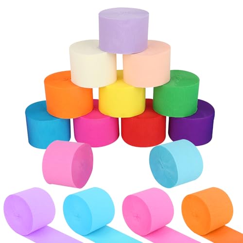 KILDOWS 12 Rollen Krepppapier Bunt, 4.5cm x 25m Kreppband Regenbogen Kreppbänder Bunte Luftschlangen Krepppapier Regenbogen Deko für Kindergeburtstag Hochzeit Karneval Party Feier Dekoration KILDOWS 12 Rollen Krepppapier Bunt, 4.5cm x 25m Kreppband Regenbogen Kreppbänder Bunte Luftschlangen Krepppapier Regenbogen Deko für Kindergeburtstag Hochzeit Karneval Party Feier Dekoration von KILDOWS