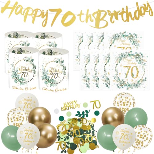 20 Stück 70. Geburtstag Deko Servietten 12 Stück Happy 70th Birthday Windlicht Tischdeko Luftballon Girlande und Konfetti für 70 Jahre Deko Geburtstag Frau Mann 20 Stück 70. Geburtstag Deko Servietten 12 Stück Happy 70th Birthday Windlicht Tischdeko Luftballon Girlande und Konfetti für 70 Jahre Deko Geburtstag Frau Mann von KILLIAN'S Store