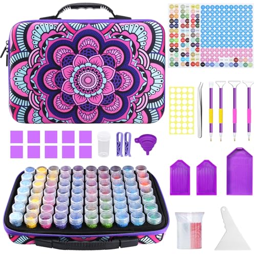 KIMIGO 5D Diamond Painting Zubehör Boxen mit 70 Fächern–Diamond Painting Aufbewahrungsbox,Aufbewahrungsbox für Diamanten,Perlen,Strasssteine,DIY Kunst Handwerk(Enthält Keine Diamanten) von KIMIGO