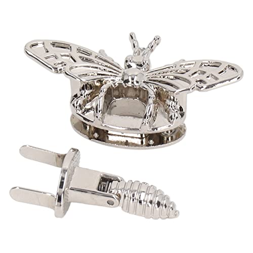 10 Stück Twist Lock Glänzend Silberne Bienenförmige Verschlüsse für Damen-Rucksäcke, Geldbörsen, Aktentaschen, Handtaschen – Stabiler Metallverschluss 10 Stück Twist Lock Glänzend Silberne Bienenförmige Verschlüsse für Damen-Rucksäcke, Geldbörsen, Aktentaschen, Handtaschen – Stabiler Metallverschluss von KIMISS