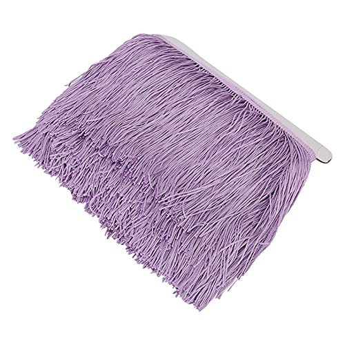 10 Yards Quasten, Trimmrandspitze für Kleidung Accessoires 10yd 14 Cm Langes Lateinisches Kleid Polyester & Verzierungen und W DIY Lampen Schattendekoration (14 Cm / 5,5 Zoll) Band (helles Lila) von KIMISS
