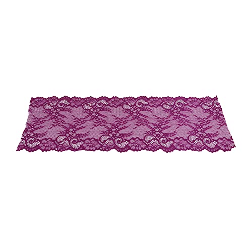 10 Yards Spitze, Band 18 Cm Breiter Einzigartiger Stil Weich Verdickter Zierstoff Stoff Gesticktes Kleidungszubehör für Dekorierte Kleidung Hosen (Dunkelviolett) von KIMISS
