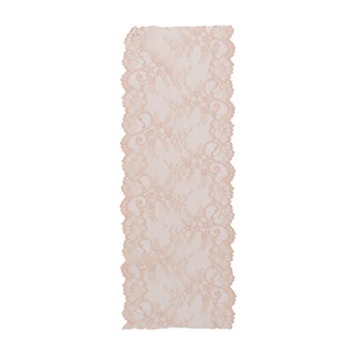 10 Yards Spitze, Band 18 Cm Breiter Einzigartiger Stil Weich Verdickter Zierstoff Stoff Gesticktes Kleidungszubehör für Dekorierte Kleidung Hosen (Hautfarbe) von KIMISS