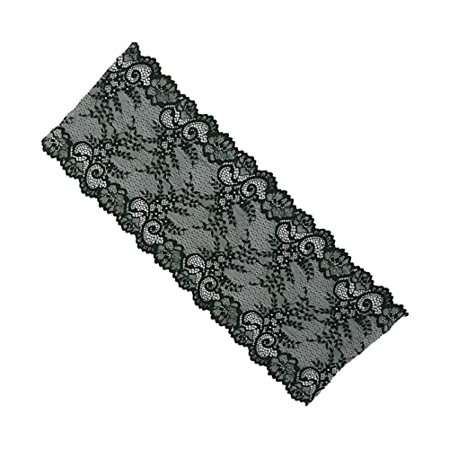 10 Yards Spitze, Band 18 Cm Breiter Einzigartiger Stil Weich Verdickter Zierstoff Stoff Gesticktes Kleidungszubehör für Dekorierte Kleidung Hosen (dunkelgrün) von KIMISS