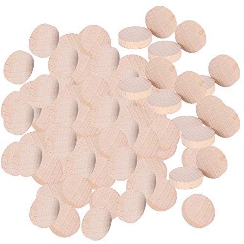 100pcs Holz 1-2 Cm, Buche Unvollendete Scheibe DIY Handwerk Rund 1 2 Cm Unbelichtet (2cm) von KIMISS