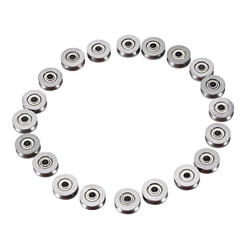 20 Stück V623ZZ Miniatur, V-Kugellager-Riemenscheibe für Schiene, Stahl-Tieflager, Spur L-Bewegungssystem, 3 X 12 X 4 Mm für Liner 20 Stück V623ZZ Miniatur, V-Kugellager-Riemenscheibe für Schiene, Stahl-Tieflager, Spur L-Bewegungssystem, 3 X 12 X 4 Mm für Liner von KIMISS