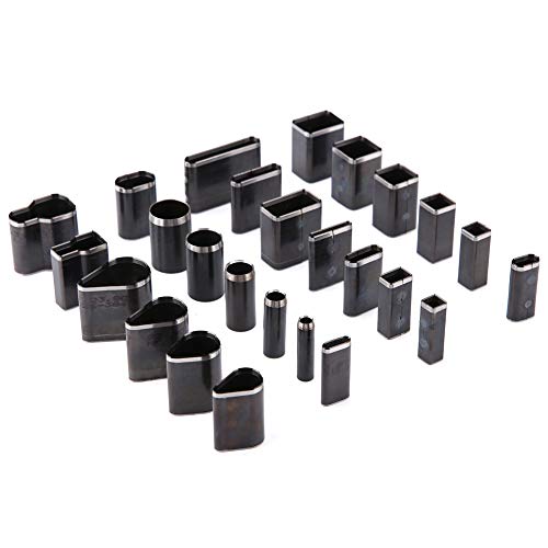 26pcs Multi -Form, Leder -Loch -Loch -Loch -Punchschneider -Werkzeuge Hohles Set, Power, Garten- und Hand -Set Craft Puncher Schneidwerkzeug für Schmuck von KIMISS