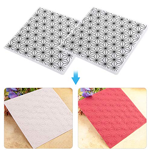 2pcs Prägeordner, Plastik -Handwerksvorlage Formen 2pcs Konkav Konvexe Scrapbooking Spellbinder -Präge Ordner Stempel Schablonen Scrapbook Paper Karten für Fotoalbum Machen (EM198) von KIMISS