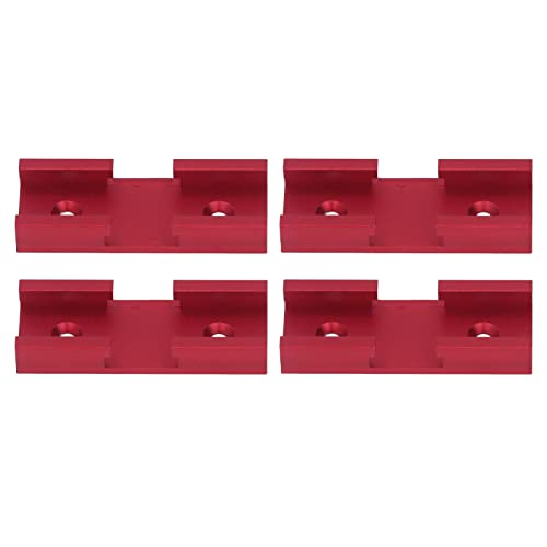 4-teiliges 80-mm-Kreuzschlitz-T-Nut-Schiebegriff-Set für Holzbearbeitung – Universell für Holzbearbeitungsprojekte (Rot) von KIMISS