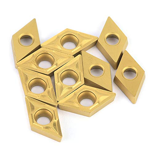 Drehwerkzeuge Rhfgyy Dcmt070204 Dcmt21.51 Dcmt21.51 Hartmetalleinsätze Goldkarbid 10 Stück Dcmt070204 Us735 Dcmt21.51 Cnc-beschichtete Hartmetalleinsatzklinge Drehwerkzeug mit von KIMISS