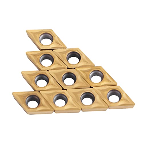 Ersatz-Hartmetall-Werkzeugspitzen für Sdjcr101Oh07 Dcmt070204 Gold-Karbid 10 Stück CNC-Hartmetallspitzen Einsätze Klingenschneider Drehmaschine Drehwerkzeug mit Box Ersatz-Hartmetall-Werkzeugspitzen für Sdjcr101Oh07 Dcmt070204 Gold-Karbid 10 Stück CNC-Hartmetallspitzen Einsätze Klingenschneider Drehmaschine Drehwerkzeug mit Box von KIMISS