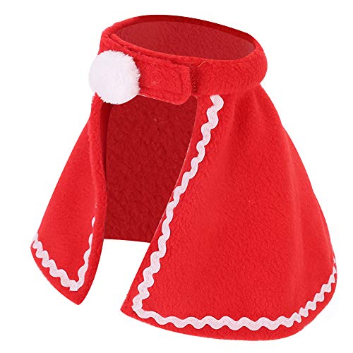 Haustier Mas Kostüm, Kleine Tiere Rot Mantel Weiche Kostüm Hund Katze Weihnachtskleidung Kostüme für Meerschweinchen Hamster Kaninchen (Nummer 1) von KIMISS