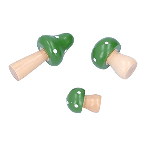 Holzpilz -Ornamente - 3pcs/Set Pilzhandwerk Süßes Holzornamente Desktop -Deco - Deco Ive Hanging Ornamente (#3) von KIMISS