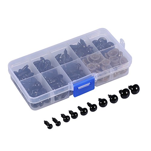 KIMISS 100 Stück 6–12 Mm Farbe, Kunststoff-Bär, Puppe, Tierspielzeug, Sicherheitsauge oder Teddy KIMISS 100 Stück 6–12 Mm Farbe, Kunststoff-Bär, Puppe, Tierspielzeug, Sicherheitsauge oder Teddy von KIMISS