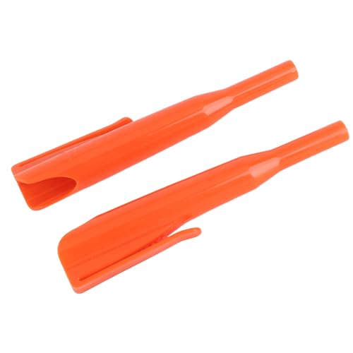 KIMISS 2pcs C Eindringen Sie die Bleistiftabdeckung mit Clamp/Holder - Langes Nasen -Tiefen Loch Marker für Holzbearbeitung, Ideales Accessoire für Handwerkskunst (ORANGE) von KIMISS