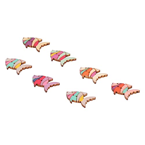 KIMISS 50pcs Niedliche Cartoon -Fisch -Holzknöpfe für Handwerk Farbenfrohe Dekoration Zum Nähen, Stricken, Scrapbooking und Handgefertigten Projekten KIMISS 50pcs Niedliche Cartoon -Fisch -Holzknöpfe für Handwerk Farbenfrohe Dekoration Zum Nähen, Stricken, Scrapbooking und Handgefertigten Projekten von KIMISS