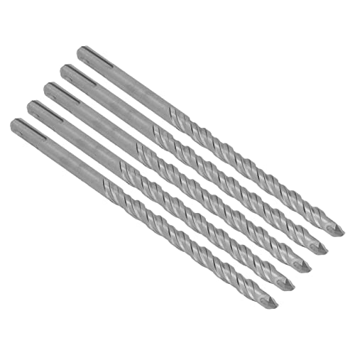 KIMISS 5pcs Impact -Bohrbits mit Carbidspitze Drehhammer Bit 2 Flötenspiralbits für Ziegelbeton 210 Mm (12 mm) von KIMISS