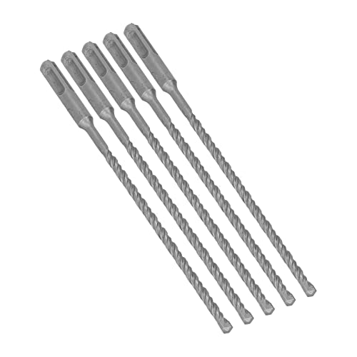 KIMISS 5pcs Impact -Bohrbits mit Carbidspitze Drehhammer Bit 2 Flötenspiralbits für Ziegelbeton 210 Mm (6MM) von KIMISS