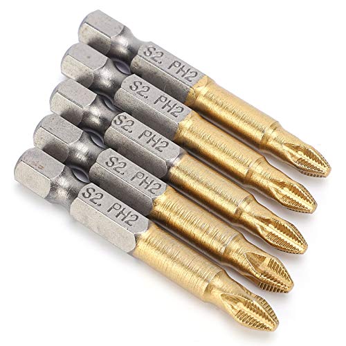 KIMISS 5pcs Ph2 Cross Head Bits Set Anti-Rutsch-Langbohrer 1/4 Zoll Sechskant Shank 50mm KIMISS 5pcs Ph2 Cross Head Bits Set Anti-Rutsch-Langbohrer 1/4 Zoll Sechskant Shank 50mm von KIMISS
