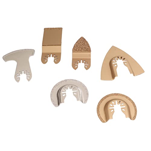 KIMISS 6PCS Oszillierende Werkzeugsägen -Klingen -Set Zementierte Carbid Multi Werkzeugblätterfliesen, Fugenmörtel, Beton und Keramik Kompatibel mit, von KIMISS