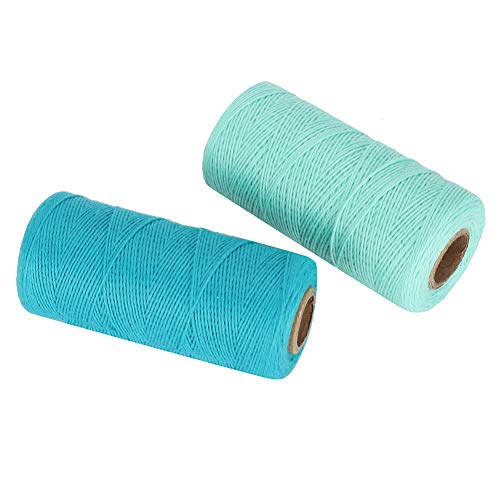 KIMISS Baumwoll -Warp -Gewinde Zum Weben von 2 Rollen 8/4 Warp Garn Reines Baumwollhandnähfädel Zum Stricken Tattierender Teppich von KIMISS