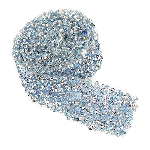 KIMISS Bling Wrap Self Adhäsive + 1yard 30 Mm Diamant Mesh Wrap Roll Sparkle Kristall - -Banddekoration + Hellblau Strassapparat + Kunst, Kunsthandwerk & (hellblau) von KIMISS