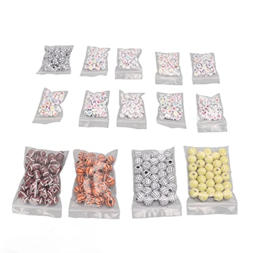 KIMISS DIY -Acryl -Sportperlen für das Handwerk von Halsketten, Armbändern und Schlüsselanhagen Umfasst Fußball, Basketball, Fußball, Tennis, Volleyball und Alphabetperlen KIMISS DIY -Acryl -Sportperlen für das Handwerk von Halsketten, Armbändern und Schlüsselanhagen Umfasst Fußball, Basketball, Fußball, Tennis, Volleyball und Alphabetperlen von KIMISS