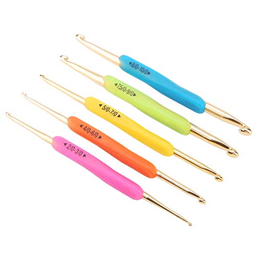 KIMISS Doppelhaken-Häkelnadel, 7 Mm Häkelnadel, Aluminium-Stricknadel-Set, Zufällige Farbe, 15 Mm Hamanaka TPR-Griff aus Weichem Gummi KIMISS Doppelhaken-Häkelnadel, 7 Mm Häkelnadel, Aluminium-Stricknadel-Set, Zufällige Farbe, 15 Mm Hamanaka TPR-Griff aus Weichem Gummi von KIMISS