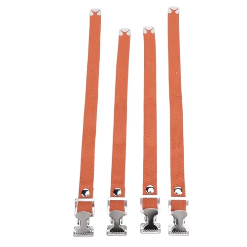 KIMISS Einstellbare Stelzengurte + 4pcs Stelzen -Träger Flexible Nylon Aluminiumlegierung Schnallen Fußband -Bänder Ersatzteil für Stelzen + Schwerdienststelzen Spezielle Träger (BROWN) von KIMISS