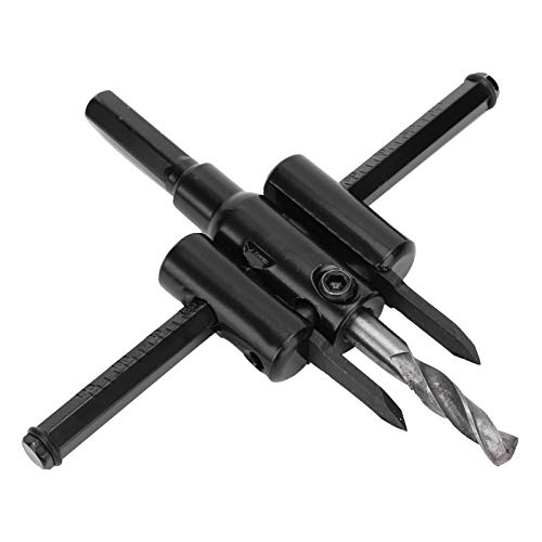 KIMISS Einstellbarer Kreis Lochschneidersäge Kit für Holz und Plastik - Hochleistungs -Legierungsstahl Rundschneidwerkzeug (30-120 mm) von KIMISS