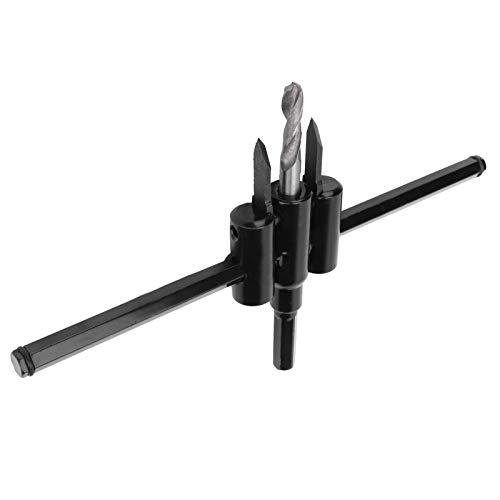 KIMISS Einstellbarer Kreis Lochschneidersäge Kit für Holz und Plastik - Hochleistungs -Legierungsstahl Rundschneidwerkzeug (30-200mm) von KIMISS