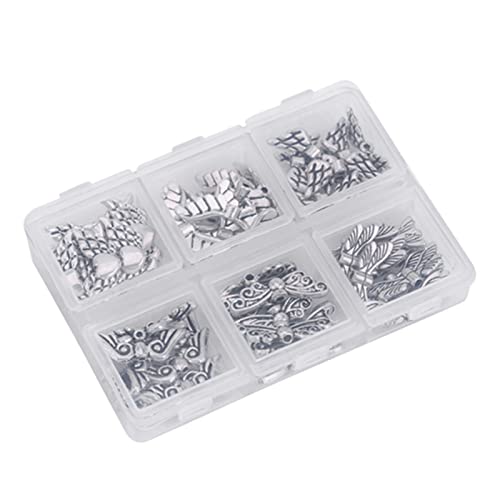 KIMISS Engelsflügelschmuck Erkenntnisse - 60pcs 14-26mm Wing Perlen Los DIY -Schmuck Erkenntnisse Machen Vorräte mit Aufbewahrungsbox Angel Wing Perlen von KIMISS
