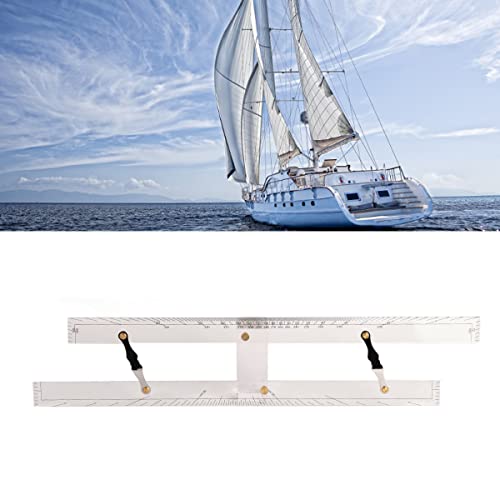 KIMISS Hohe Genauigkeit Meeresnavigation Parallele Lineal mit Klarer Skala - Transparentes Boot & Schiffszeichnungswerkzeug Azimut -Linien (600mm) von KIMISS