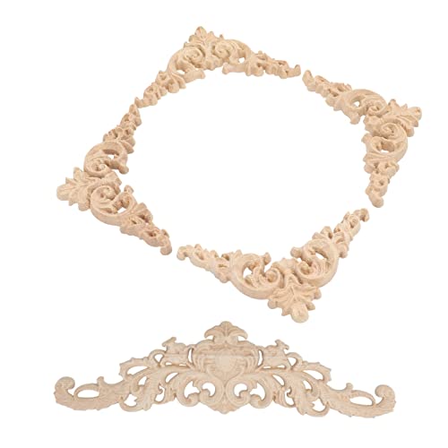 KIMISS Holzapplikationen Möbel 5pcs Holzanwendungen Onlays Gummiholz geschnitzt 4 Ecke Onlay KIMISS Holzapplikationen Möbel 5pcs Holzanwendungen Onlays Gummiholz geschnitzt 4 Ecke Onlay von KIMISS