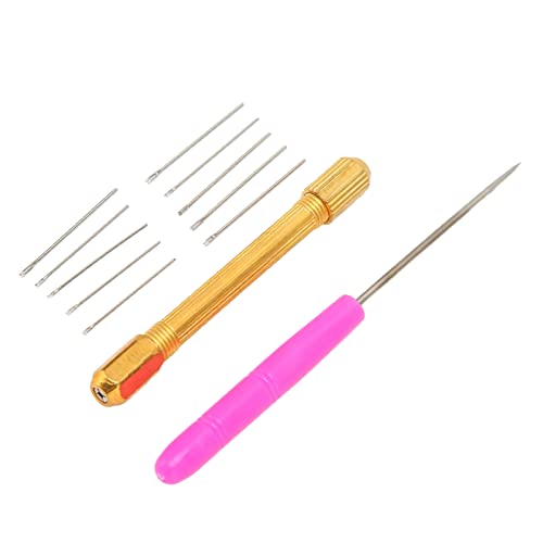 KIMISS Inhaber von Puppenhaarwurzeln - 10 Prozent Nadeln, Legierungsgriff, Awl - Essentielle Puppenhaar Wiederherstellungswerkzeuge und Zubehör von KIMISS