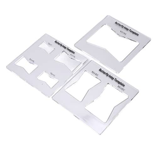 KIMISS Inlay -Vorlagen -Set 3pcs Router Dekorative Vorlagen Holzbearbeitung, Einfache Aussicht, Perfekte Holzspleiße und Möbelreparatur von KIMISS