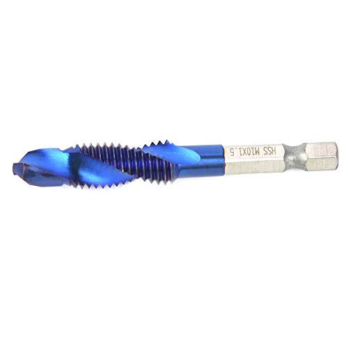 KIMISS Kombination TAP -Bohrer Bit Set - M6 Hex Shank HSS Tipp für Metall, Aluminium, Eisen 6,35 Mm Hex Shank Tippwerkzeug (Hochgeschwindigkeitsblau blau m10 Single) von KIMISS