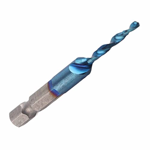 KIMISS Kombination TAP -Bohrer Bit Set - M6 Hex Shank HSS Tipp für Metall, Aluminium, Eisen 6,35 Mm Hex Shank Tippwerkzeug (Hochgeschwindigkeitsblau blau m3 Single) von KIMISS
