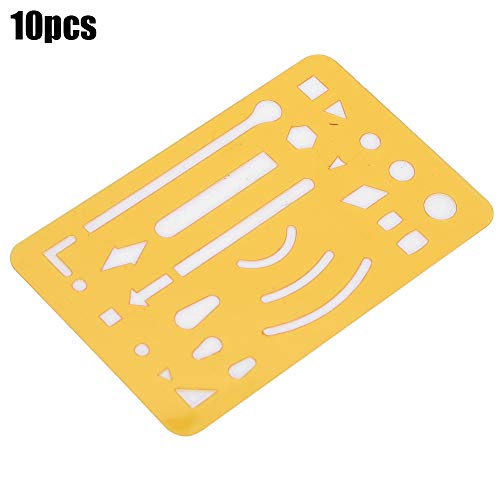 KIMISS Löschen des Schildzeichnungsvorlagenlineers 10PCS 27 Löcher - Entwurfstools für die Mechanische Zeichnung Engineering (ORANGE) von KIMISS