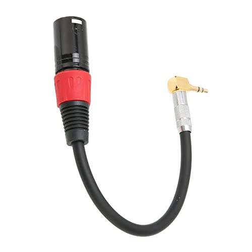 KIMISS Männliches Bis Xlr Männliches Kabel - 90 Grad Mikrofonhilfsdraht Computer, MP3, DVD - Rauschreduktion und Flexibles Design (0,2m) von KIMISS