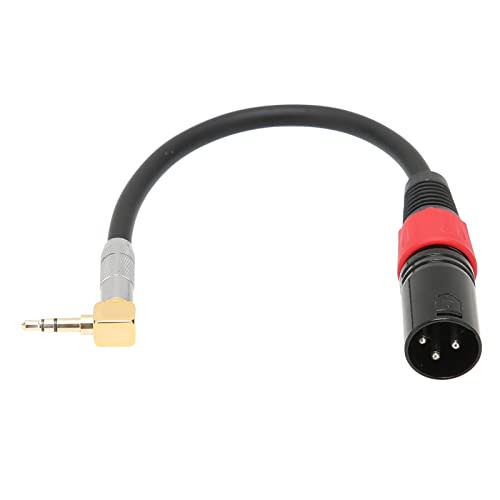 KIMISS Männliches Bis Xlr Männliches Kabel - 90 Grad Mikrofonhilfsdraht Computer, MP3, DVD - Rauschreduktion und Flexibles Design (1m) von KIMISS