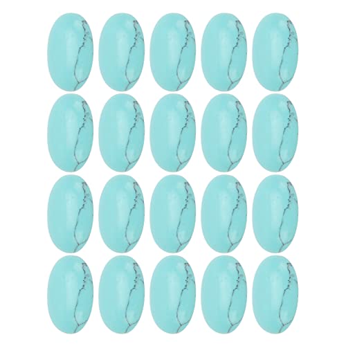 KIMISS Natürliche Ovale Steinperlen - 20pcs 18x13mm Mm, Türkisfarbene Cabochons für Schmuckhandwerk & DIY -Projekte Flat Back Cabochon KIMISS Natürliche Ovale Steinperlen - 20pcs 18x13mm Mm, Türkisfarbene Cabochons für Schmuckhandwerk & DIY -Projekte Flat Back Cabochon von KIMISS